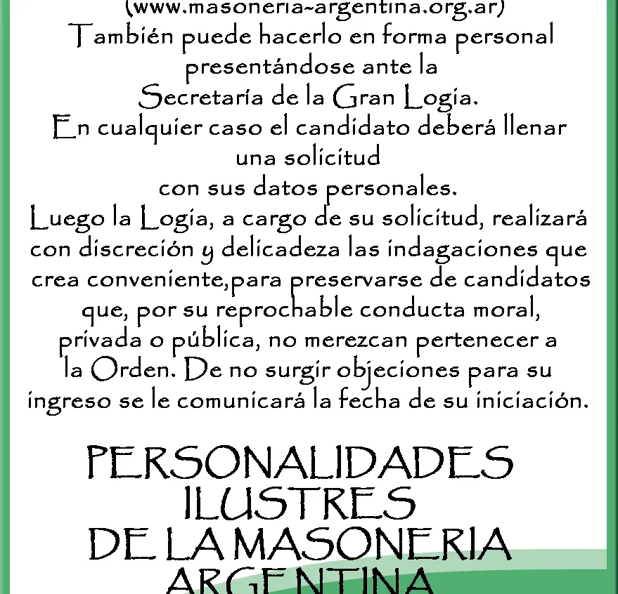 La posta de la Masonería en el País