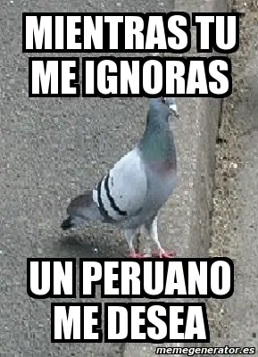Soy un vago Y me ovy a Peru