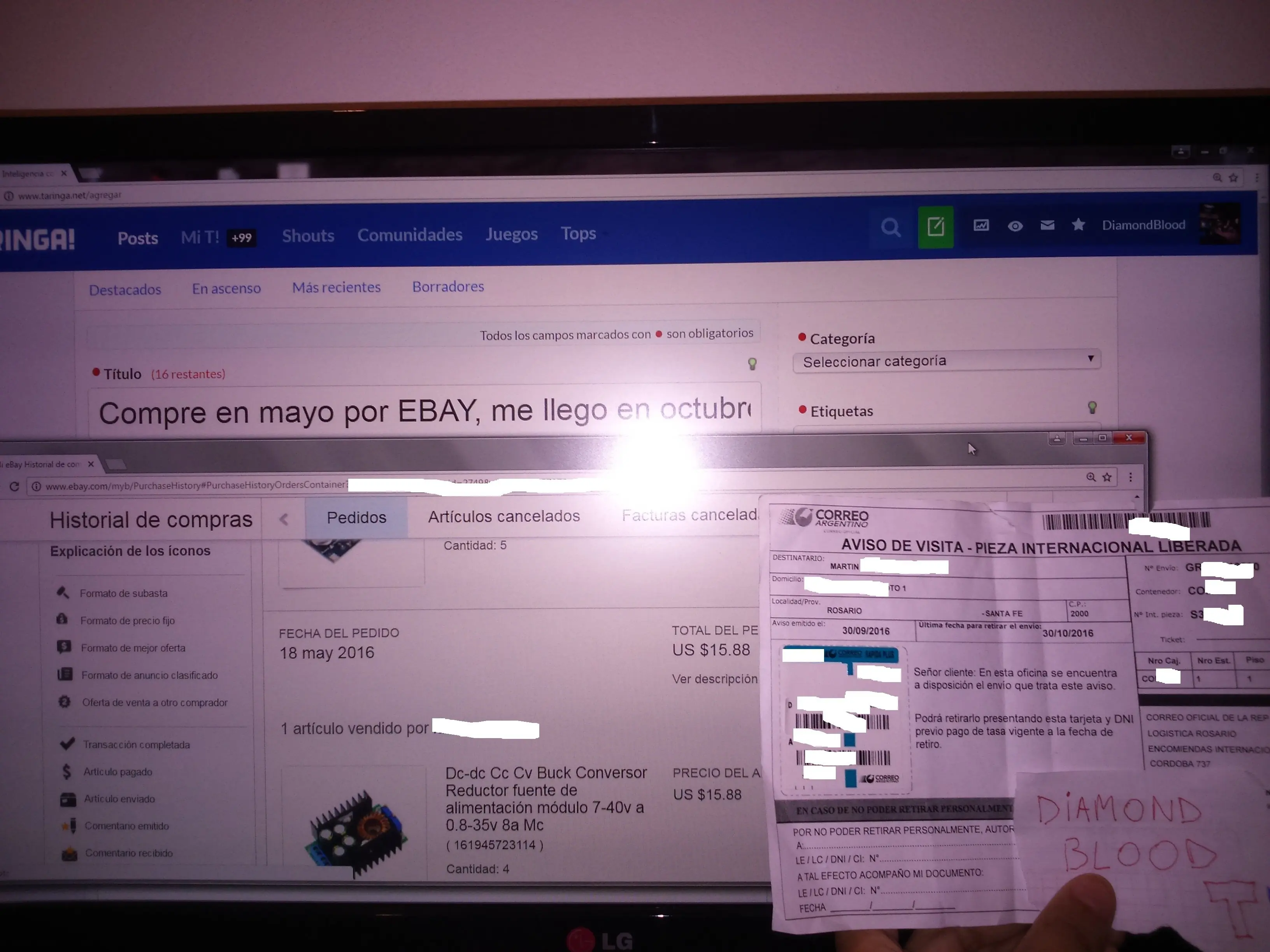 Compre x EBAY en mayo, llego en octubre y te lo muestro! Compre x EBAY en mayo, llego en octubre y te lo muestro!
