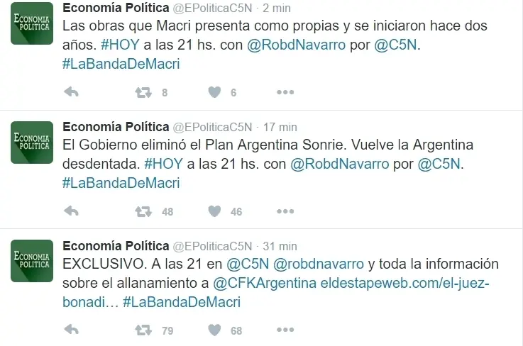Participa de  #LaBandaDeMacri con Roberto Navarro en EP