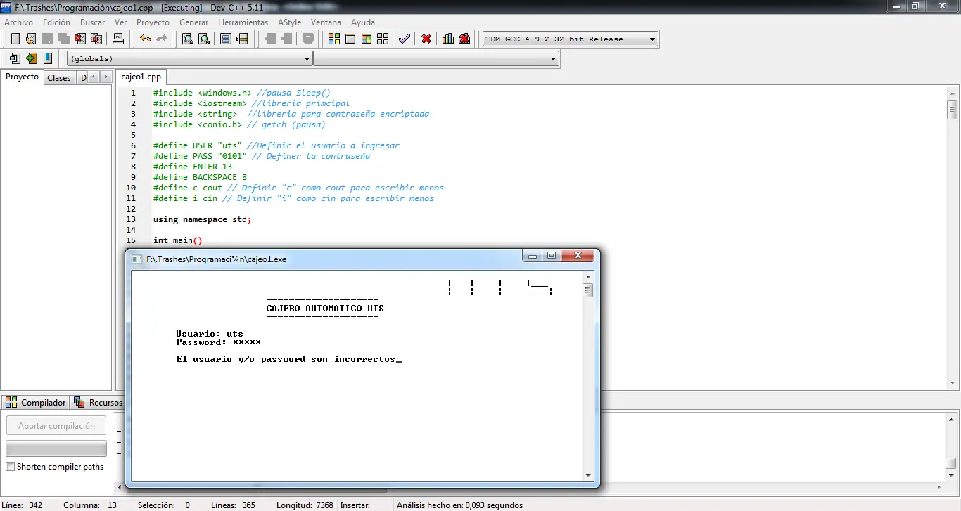 Cajero Complejo Con Comandos Sencillos En C++