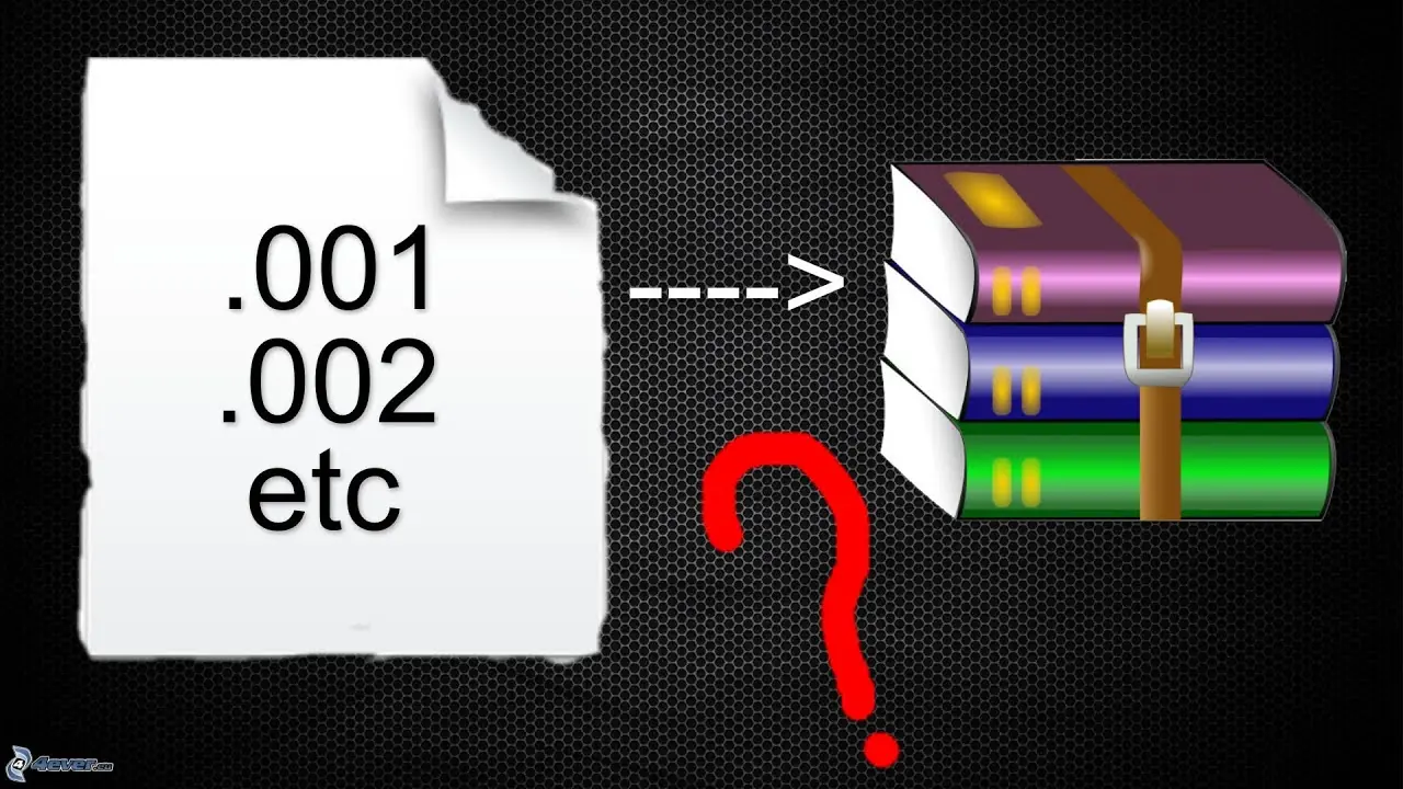 Unir Archivos *.001 y descomprimir en ISO sin programas.