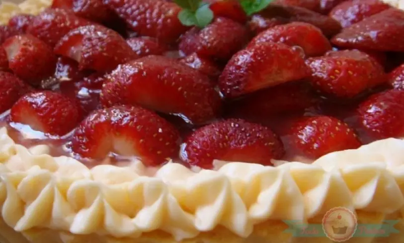Tarta de frutillas para celiacos