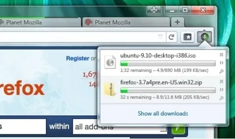 Firefox 6 tendrá un gestor de descargas rediseñado