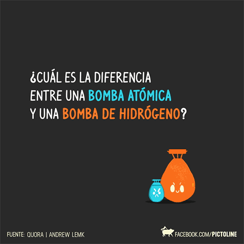 Diferencia entre una bomba atómica y una bomba de hidrógeno