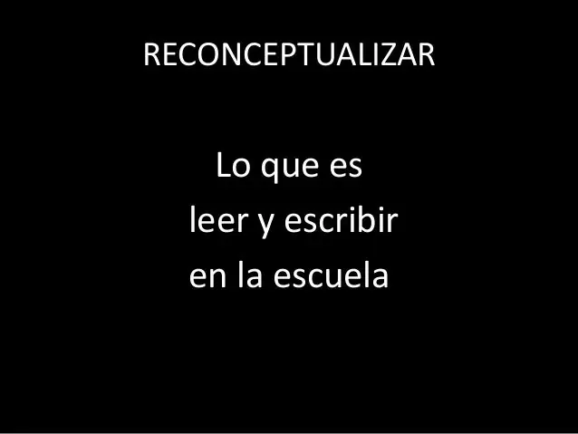 Reeconceptualicemos ( ) Reeconceptualicemos ( )