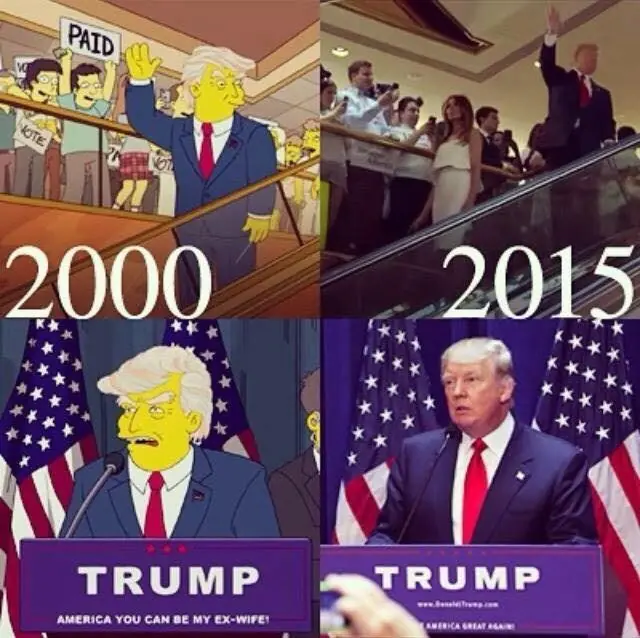 La encuestadoras no miran Los Simpson: Trump Presidente