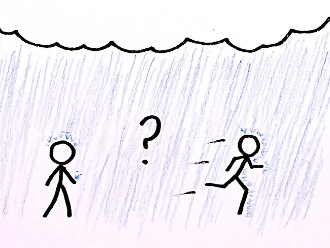 Si corres bajo la lluvia, ¿te mojas menos o más?