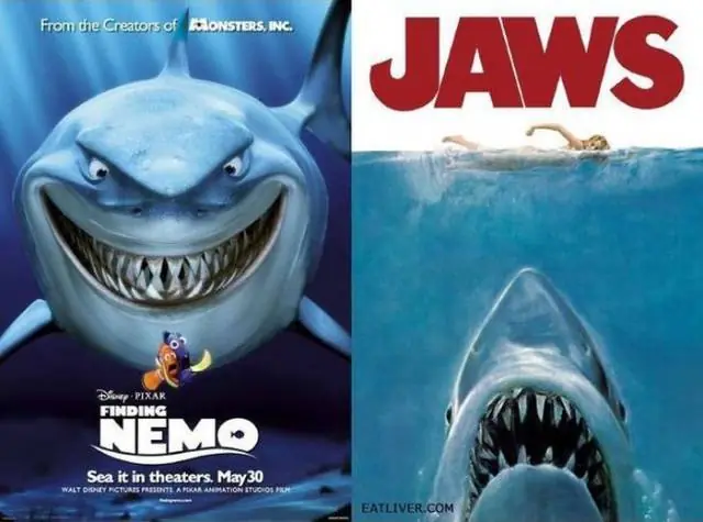 Una frase describe el argumento de dos películas diferentes. Una frase describe el argumento de dos películas diferentes.