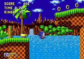 "green hill" atraves del tiempo (sonic)