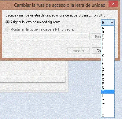 Cambiar letra de las unidades conectadas a la PC