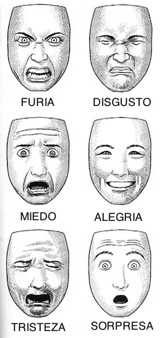 39 Expresiones faciales y su nombre