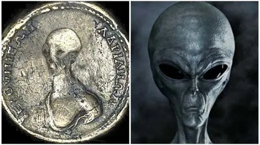 seres extraterrestres monedas
