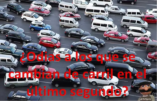 ¿Odias a los que se cambian de carril en el último segundo?