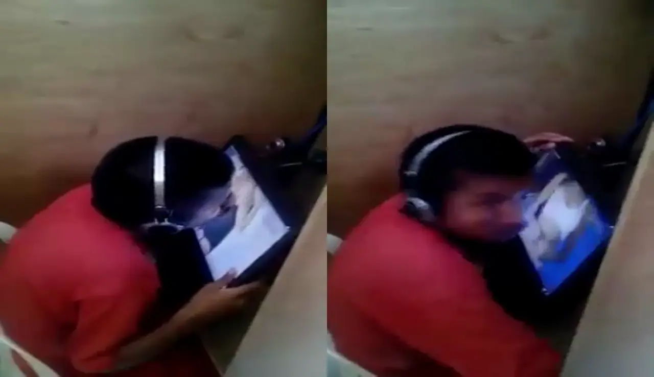 Cachado Chupando Vagina y senos desde un monitor plasma