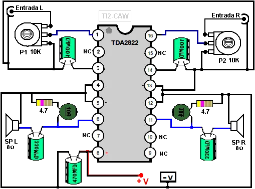 circuitos amplificador de audio