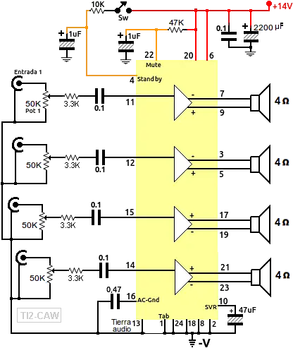 circuitos amplificador de audio