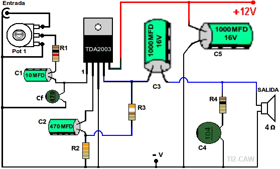 circuitos amplificador de audio