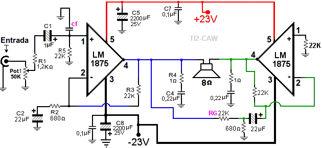 circuitos amplificador de audio