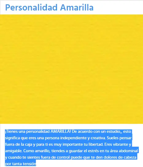 test personalidad