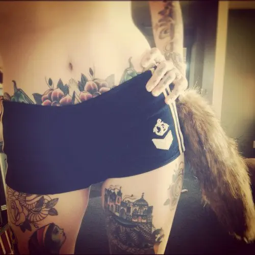 Furry tail con Hilo deshilachado + yapa