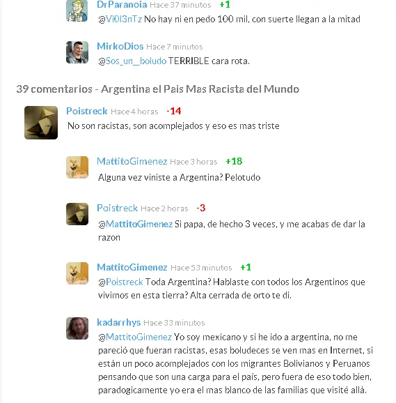 post racistas en taringa post racistas en taringa