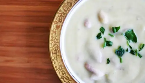 Jamón, papa y sopa de puerro