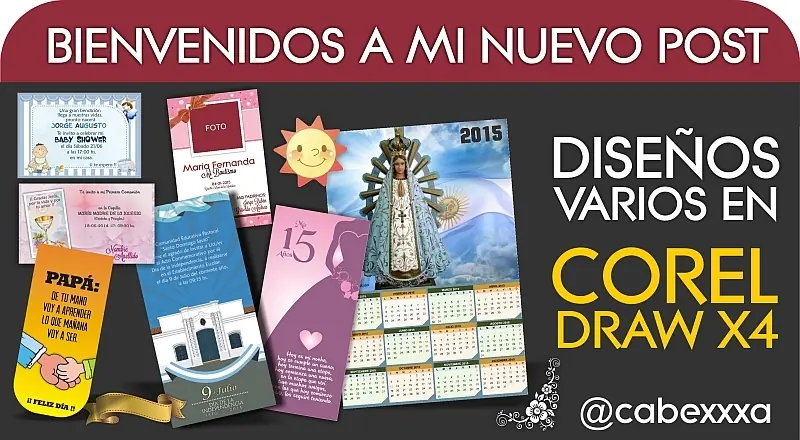 Hice algunas cosas en corel y te lo muestro