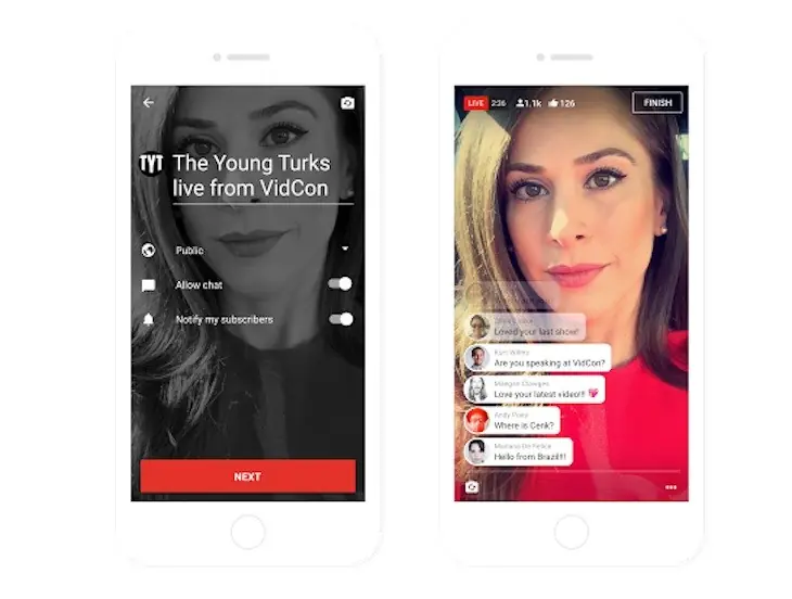 YouTube comienza a ofrecer funciones de streaming de vídeo e