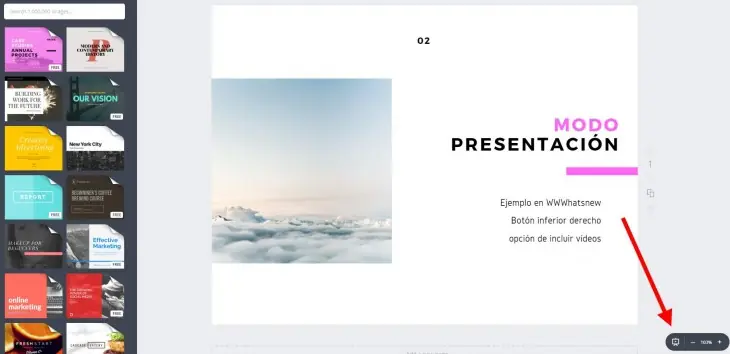 Canva ya permite incluir vídeos y usar el “modo presentación