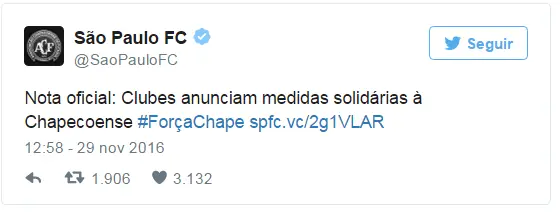 [MegaPost] 20 gestos de Solidaridad a Chapecoense