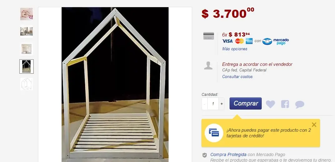 Casita Cama Cuna pasa lince