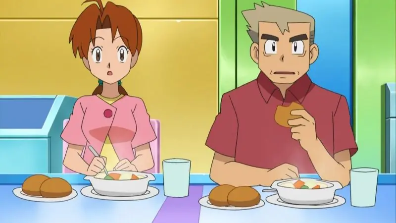 El profesor Oak es el padre de Ash?