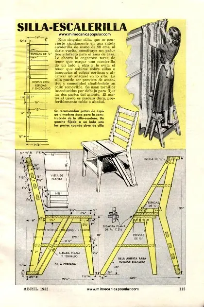 Tenes una silla vieja,transformarla en escalera
