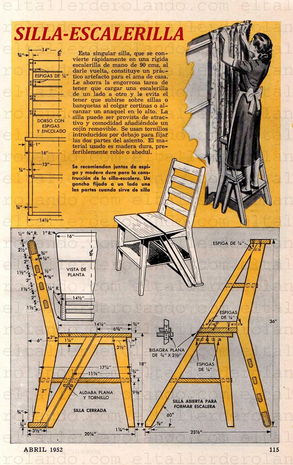 Tenes una silla vieja,transformarla en escalera