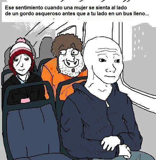Nadie se sienta al lado tuyo en el bondi?