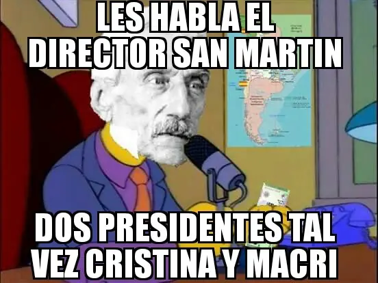 San Martin, billetes y simpson