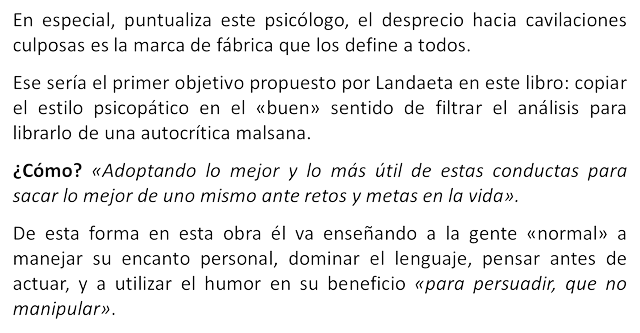 Técnicas básicas de psicópatas para gente normal como tú