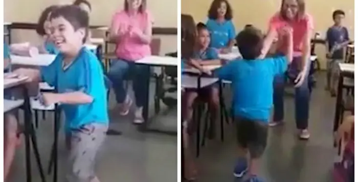 Niño con paralisis camina por primera vez