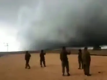 Viral video de misteriosa nube en frontera de Israel