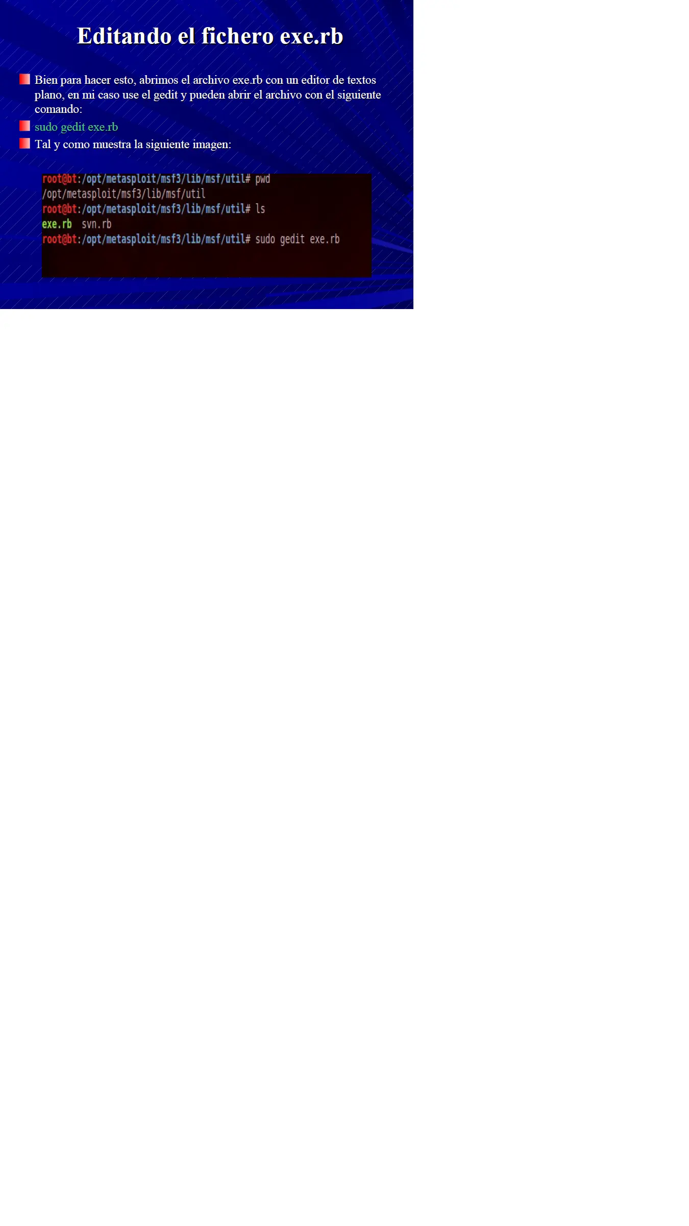 Genera tu Metaploit,Script malicioso
