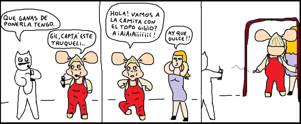 nenas imaginarias arriba de un c