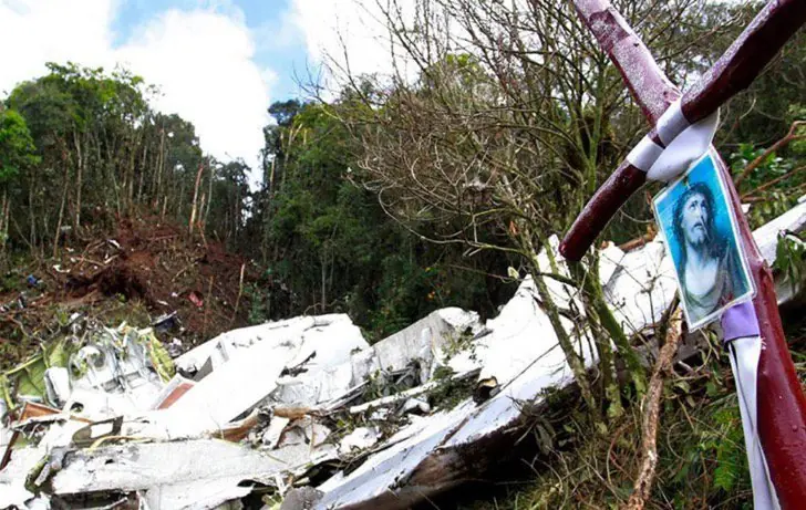 Esto fue lo que quedó del accidente aéreo del Chapecoense