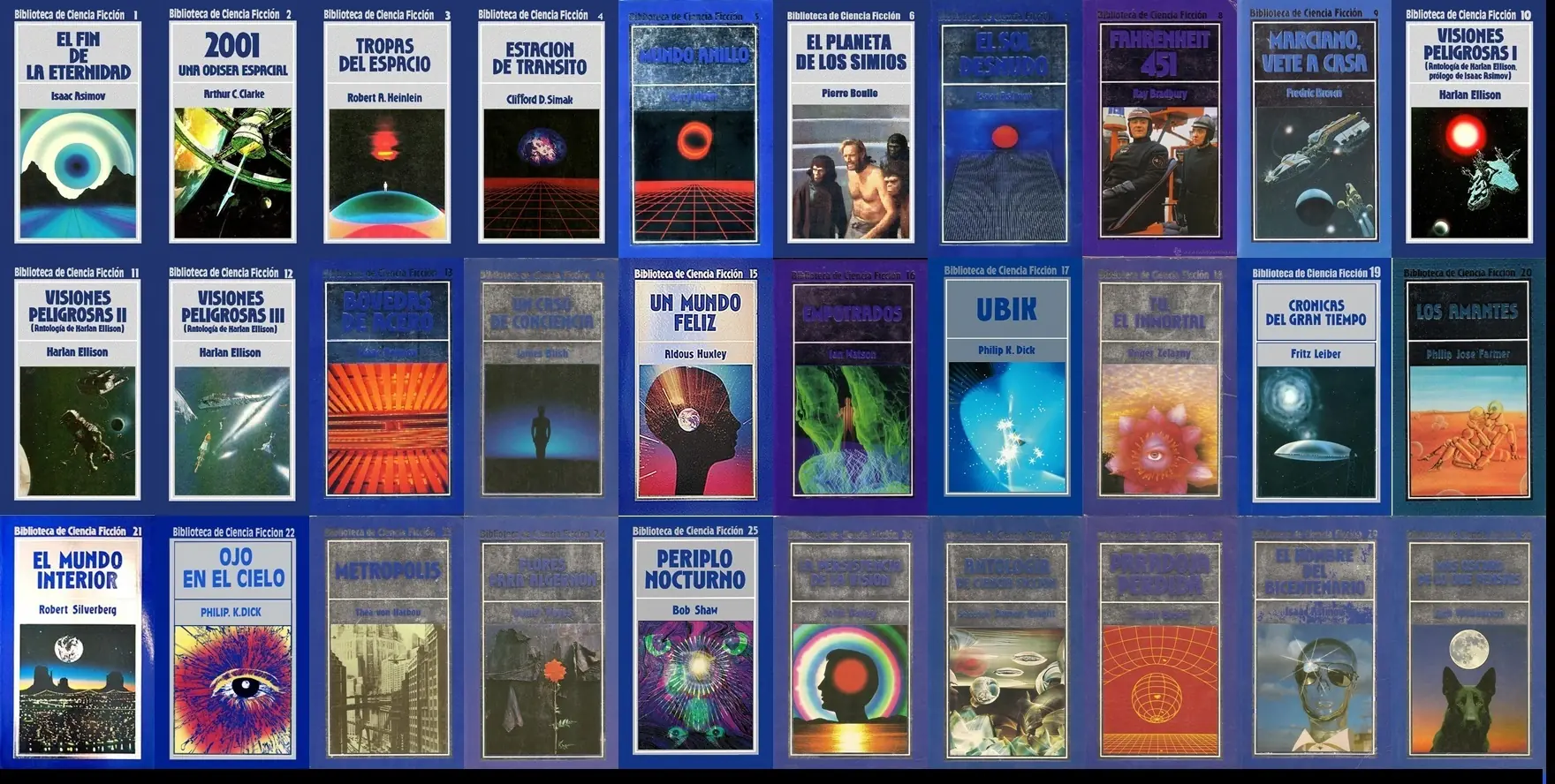 Biblioteca Ciencia Ficción Hyspamerica Orbis (azul)