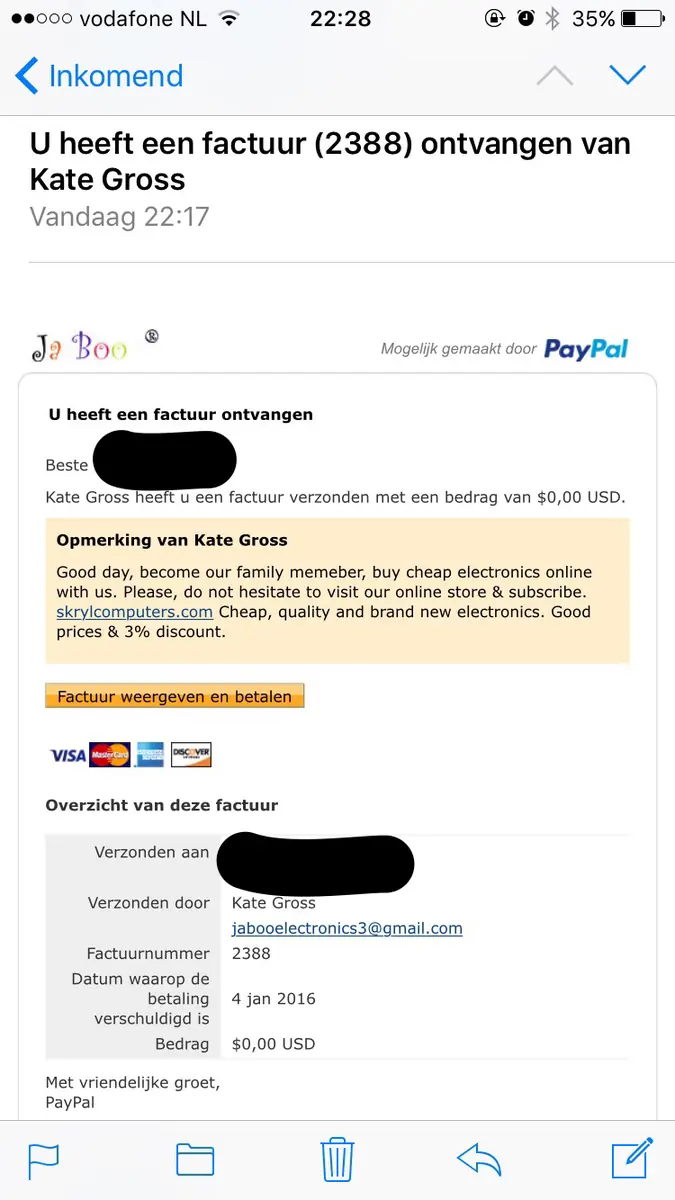 Los spammers encuentran en PayPal una nueva vía para enviar