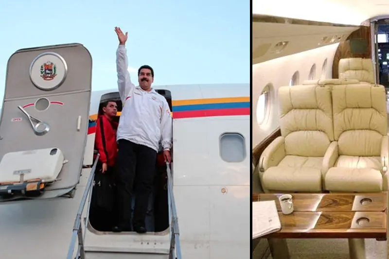 Vzla:Revelan lujos que tiene el avión presidencial de Maduro