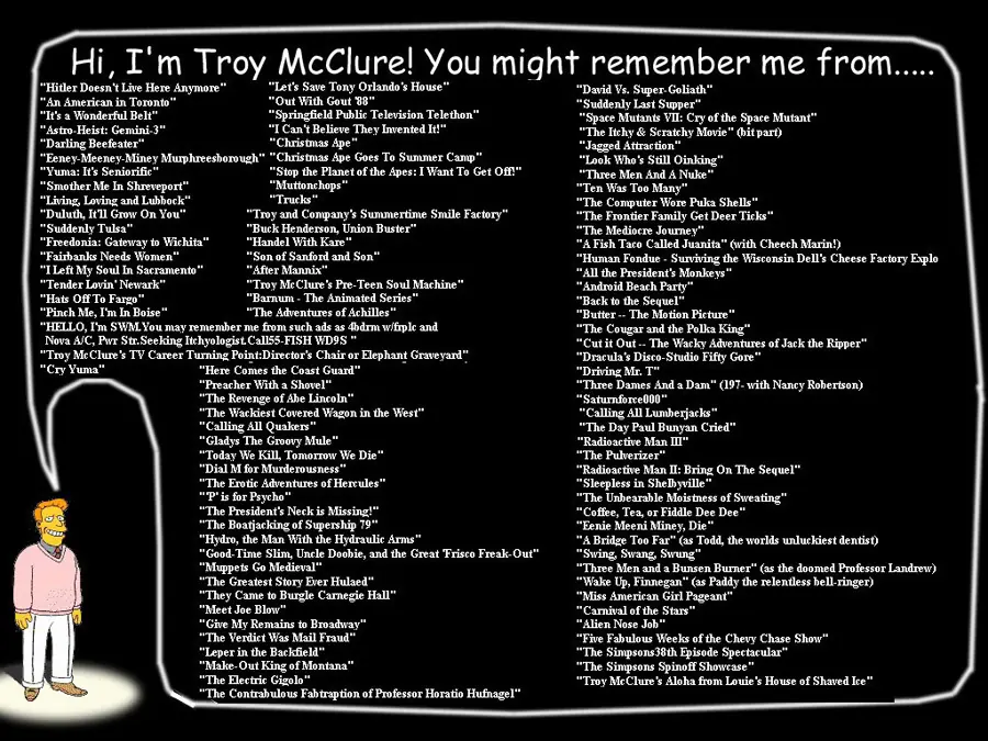 Todas las películas de Troy McClure