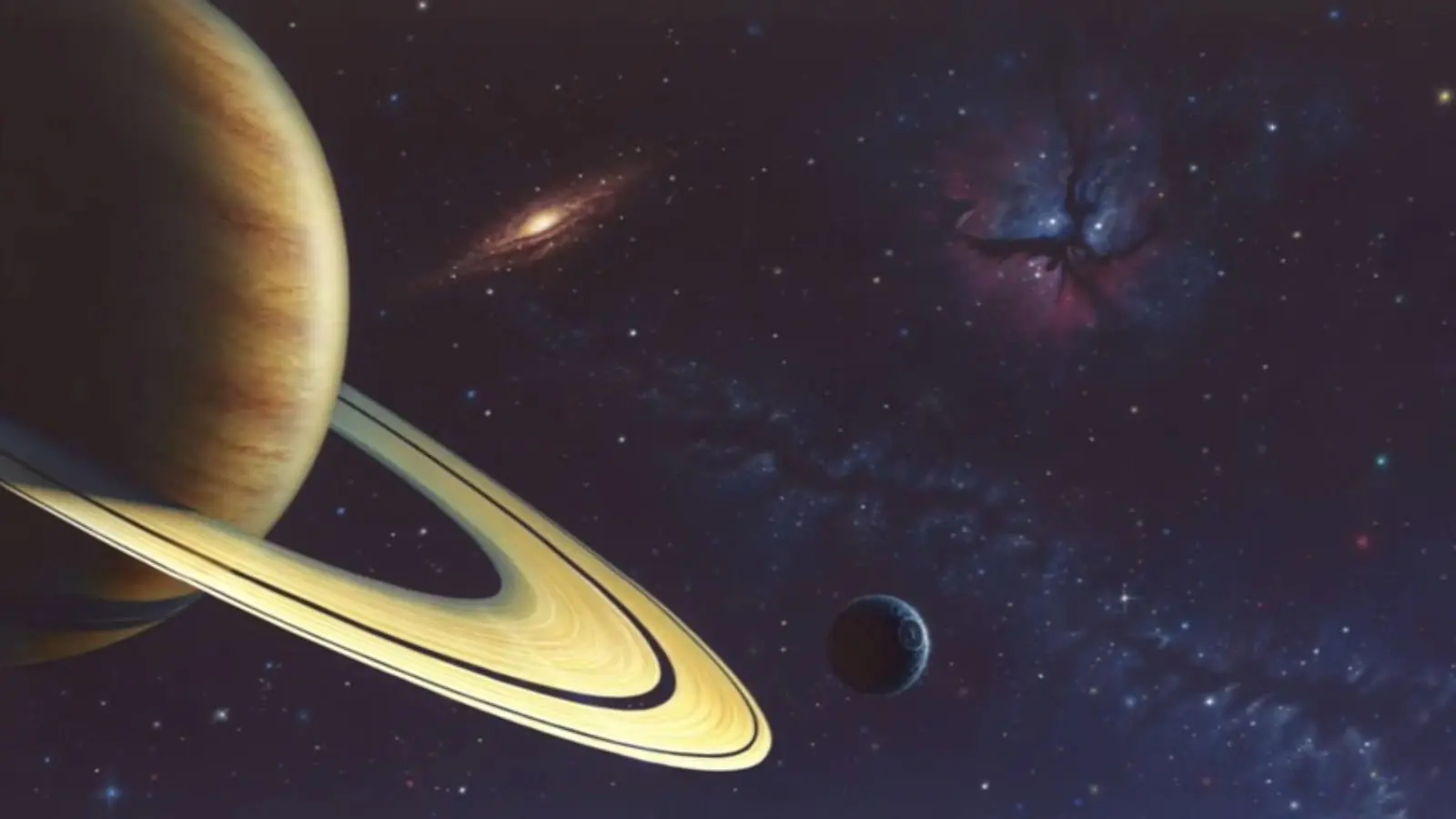 saturno y su luna titan