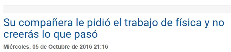Su compañera le pidió el trabajo de física y no creeras lo q
