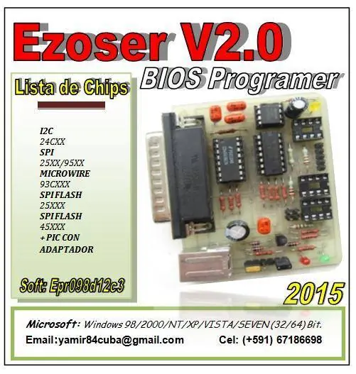 Programador para memorias SPI 25xxx
